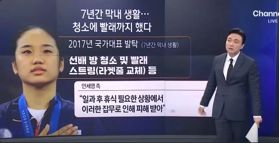 韩国奥运冠军曝被霸凌内幕:当七年“洗衣工” 男选手内裤也让我洗!