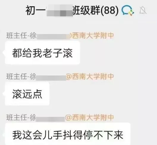 重庆班主任疑情绪崩溃 在班级群大骂所有人“滚远点”