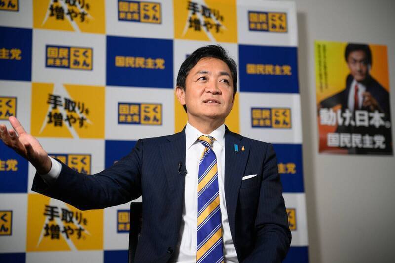 日本在野党国民民主党代表玉木雄一郎。（彭博档案照）