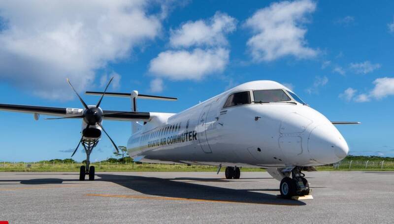 琉球空中通勤班机驾驶舱玻璃窗空中破裂，紧急返回那霸机场降落。琉球空中通勤客机示意图。（撷取自琉球空中通勤官网）