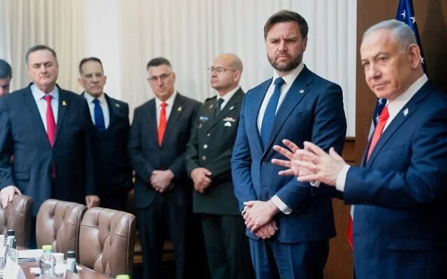 当着万斯面，内塔尼亚胡否认“以色列是美国附庸国”