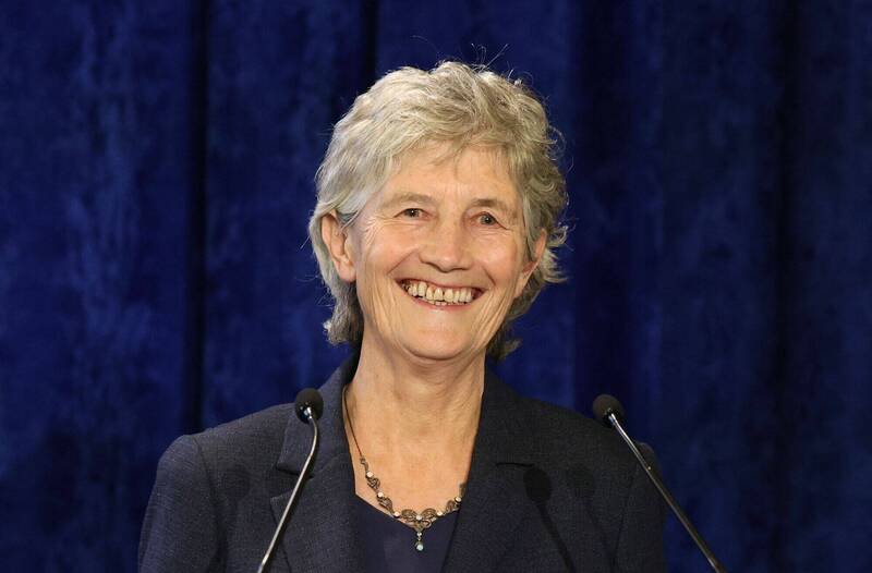 左翼独立派候选人康诺利（Catherine Connolly）赢得爱尔兰总统大选。（法新社）