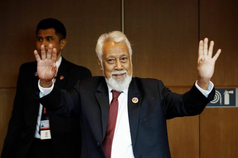 东帝汶总理古斯茂（Xanana Gusmao）表示，该国加入东协堪称「美梦成真」。（彭博）