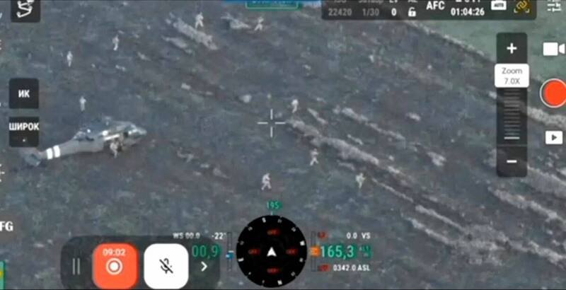 乌军消息人士提供特种部队空降波克罗夫斯克影片截图。（路透）