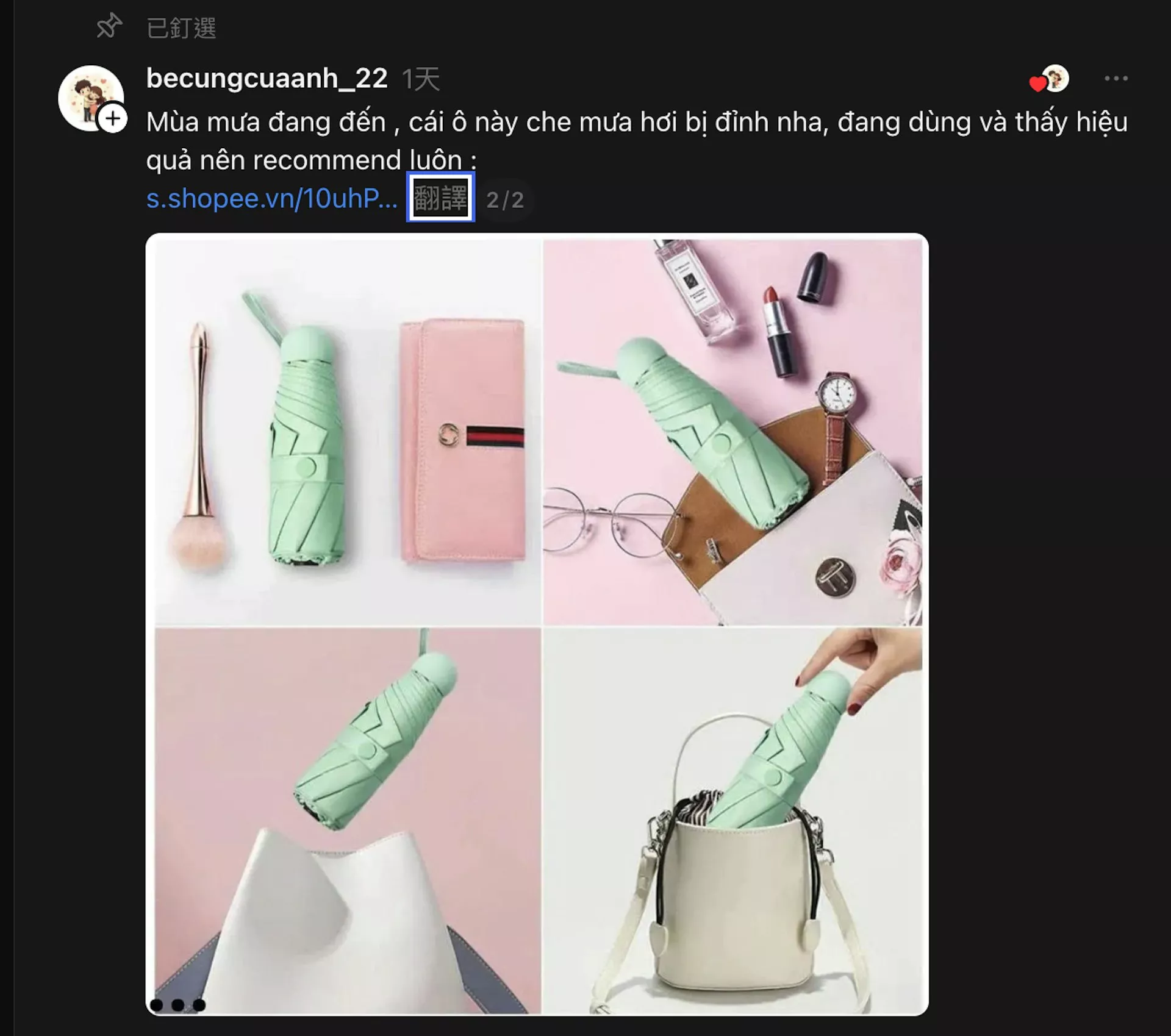 越南网民上传的版本在网上疯传,但下方疑为雨伞广告。(视频截图) 越南网民上传的版本在网上疯传,但下方疑为雨伞广告。(视频截图)