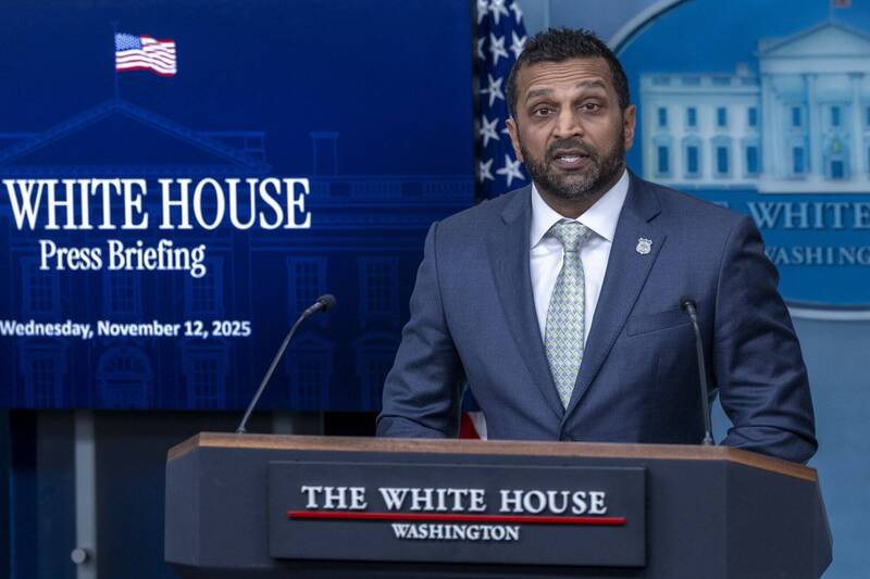 美国联邦调查局局长巴特尔12日出席白宫记者会。（欧新社资料照）