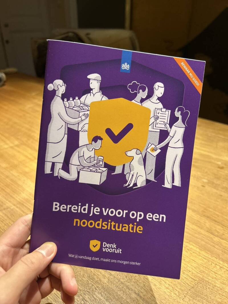 为确保民众在面对灾害发生时能够做好准备并充足应对，荷兰政府近期开始向民众发送「为紧急状况做好准备」安全指南手册。（中央社）