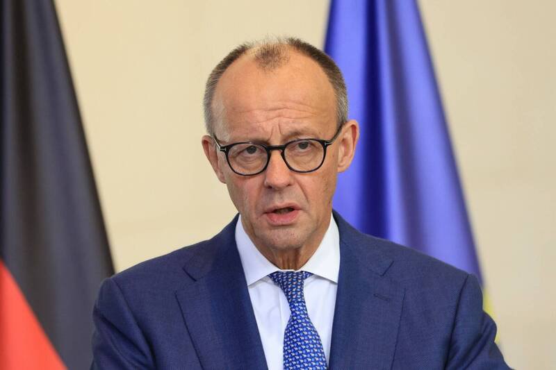 德国总理梅尔茨。（彭博社）