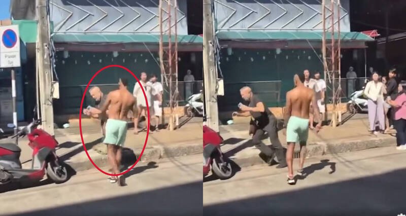 巴西1名足球员因在泰国酒吧赊帐而和人起冲突。（撷取自TYT Sports脸书）