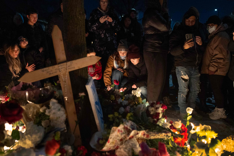 多地爆发抗议活动，案发地点有大批民众为古德举办悼念活动。（法新社）