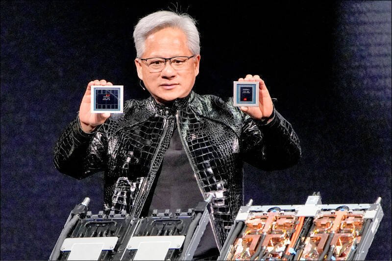 黄仁勋今年将推出Rubin加速器。（美联社）