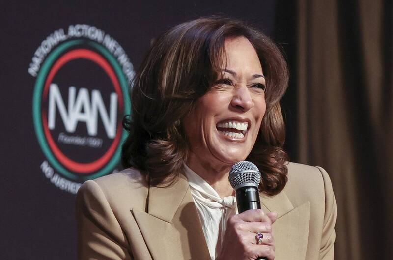曾于2024年代表美国民主党竞选总统的前副总统贺锦丽（Kamala Harris）今天表示，她正考虑2028年再度逐鹿白宫，并称现状行不通。（欧新社）