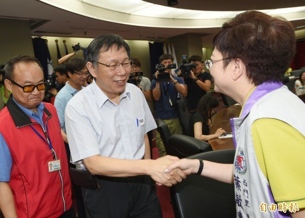 台北市长柯文哲。（记者方宾照摄）